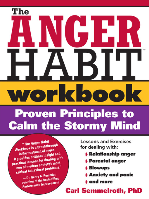 Title details for The Anger Habit Workbook by Carl Semmelroth Semmelroth - Available